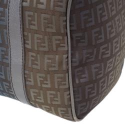 Pre Owned Fendi Brown Spalmati Zucchino Forever Small Satchel