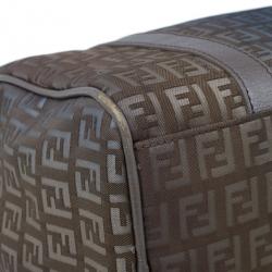 Pre Owned Fendi Brown Spalmati Zucchino Forever Small Satchel