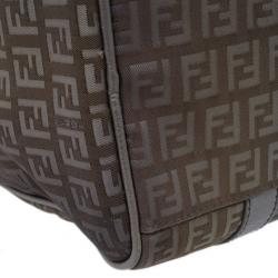 Pre Owned Fendi Brown Spalmati Zucchino Forever Small Satchel