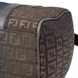 Pre Owned Fendi Brown Spalmati Zucchino Forever Small Satchel