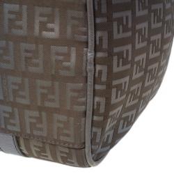 Pre Owned Fendi Brown Spalmati Zucchino Forever Small Satchel