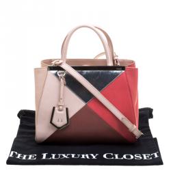 Pre Owned Fendi Multicolor Leather Small Geometric 2jours Tote