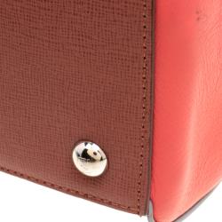 Pre Owned Fendi Multicolor Leather Small Geometric 2jours Tote