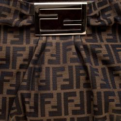 Pre Owned Fendi Tobacco Zucca Canvas Large Mia Tote