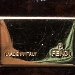 Pre Owned Fendi Tobacco Zucca Canvas Large Mia Tote