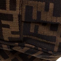 Pre Owned Fendi Tobacco Zucca Canvas Large Mia Tote