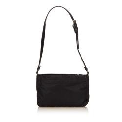 Pre Owned Fendi Black Nylon Shoulder Bag