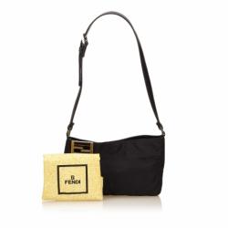 Pre Owned Fendi Black Nylon Shoulder Bag
