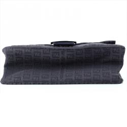 Pre Owned Fendi Black Zucchino Canvas Mama Forever Shoulder Bag