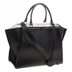 Pre Owned Fendi Black Leather 3Jours Tote