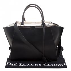 Pre Owned Fendi Black Leather 3Jours Tote