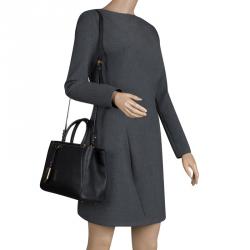 Pre Owned Fendi Black Leather Small 2Jours Tote