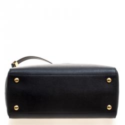 Pre Owned Fendi Black Leather Small 2Jours Tote