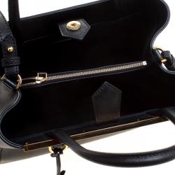 Pre Owned Fendi Black Leather Small 2Jours Tote