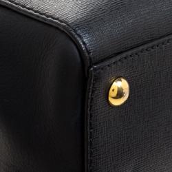 Pre Owned Fendi Black Leather Small 2Jours Tote