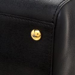 Pre Owned Fendi Black Leather Small 2Jours Tote