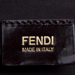 Pre Owned Fendi Burgundy Leather Mia Crossbody Bag