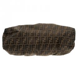 Pre Owned Fendi Tobacco Zucca Canvas Giant Chef Hobo