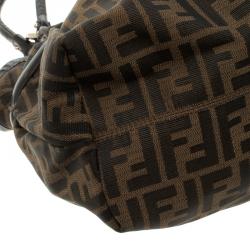 Pre Owned Fendi Tobacco Zucca Canvas Giant Chef Hobo