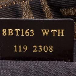 Pre Owned Fendi Tobacco Zucca Canvas Mia Crossbody Bag