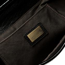 Pre Owned Fendi Black Leather B Bag