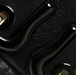 Pre Owned Fendi Black Leather B Bag