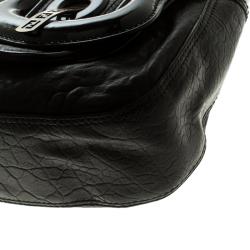 Pre Owned Fendi Black Leather B Bag