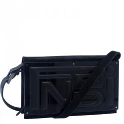 Pre Owned Fendi Black Suede/Leather and Acrylic Box Shoulder Bag