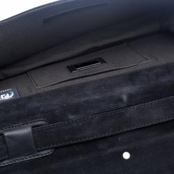 Pre Owned Fendi Black Suede/Leather and Acrylic Box Shoulder Bag