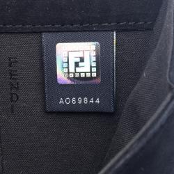 Pre Owned Fendi Black Suede/Leather and Acrylic Box Shoulder Bag