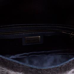 Pre Owned Fendi Multicolor Sequins/Wool and Glitters Embellishment Mama Baguette Shoulder Bag