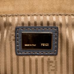 Pre Owned Fendi Orange/Grey Leather Rush Wrislet Clutch