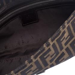 Pre Owned Fendi Tobacco Zucca Canvas Mama Baguette Shoulder Bag