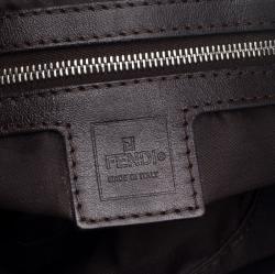 Pre Owned Fendi Tobacco Zucca Canvas Mama Baguette Shoulder Bag