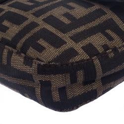 Pre Owned Fendi Tobacco Zucca Canvas Mama Baguette Shoulder Bag