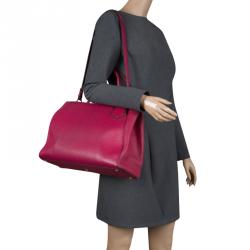 Pre Owned Fendi Purple Saffiano Leather 2Jours Tote