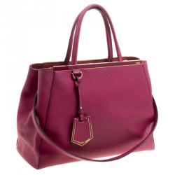 Pre Owned Fendi Purple Saffiano Leather 2Jours Tote