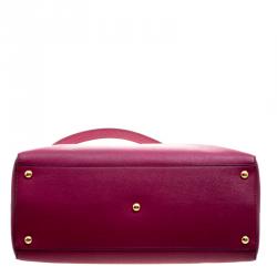 Pre Owned Fendi Purple Saffiano Leather 2Jours Tote