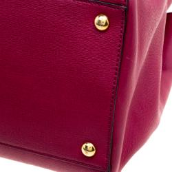 Pre Owned Fendi Purple Saffiano Leather 2Jours Tote