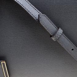 Pre Owned Fendi Grey Saffiano Leather Small 2Jours Tote