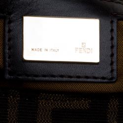 Pre Owned Fendi Tobacco Zucca Canvas Chef Shoulder Bag