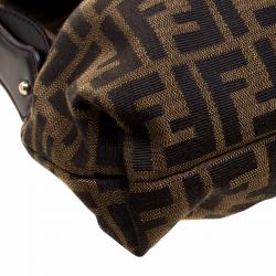 Pre Owned Fendi Tobacco Zucca Canvas Chef Shoulder Bag