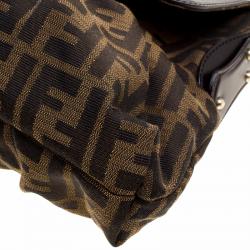 Pre Owned Fendi Tobacco Zucca Canvas Chef Shoulder Bag