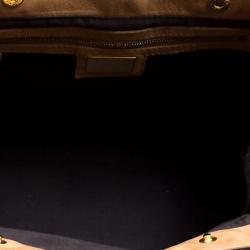 Pre Owned Fendi Brown Zucca Canvas Eyelet Embellished Chef De Jour Bag