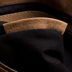 Pre Owned Fendi Brown Zucca Canvas Eyelet Embellished Chef De Jour Bag