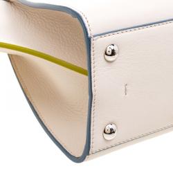 Pre Owned Fendi White Leather Mini 3Jours Tote