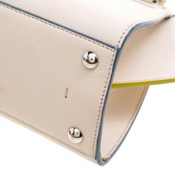 Pre Owned Fendi White Leather Mini 3Jours Tote