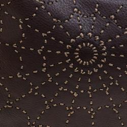 Pre Owned Fendi Brown Selleria Leather Oyster Hobo