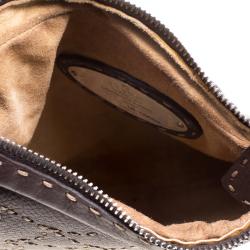 Pre Owned Fendi Brown Selleria Leather Oyster Hobo