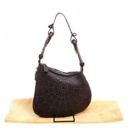 Pre Owned Fendi Brown Selleria Leather Oyster Hobo